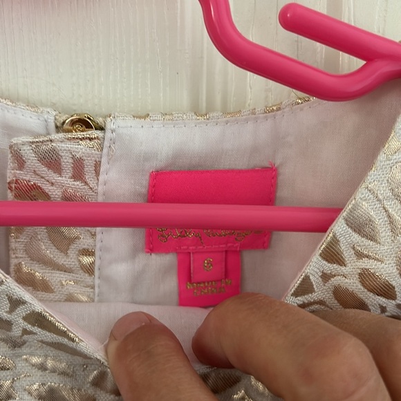 Gorgeous gold and cream Brocade dress - Picture 4 of 4